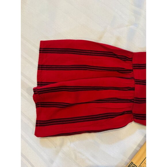 Ladies Top - EUC - Red w Black Striping - Picture 2 of 5